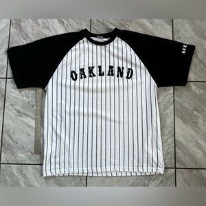 4XL Oakland Pin stripe T-Shirt 510 East Bay Area 5 Star
